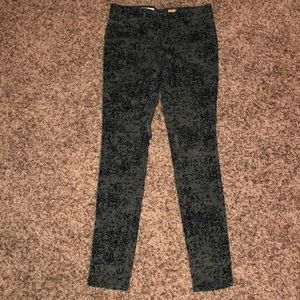 Green and navy Pilcro courderoy pants
